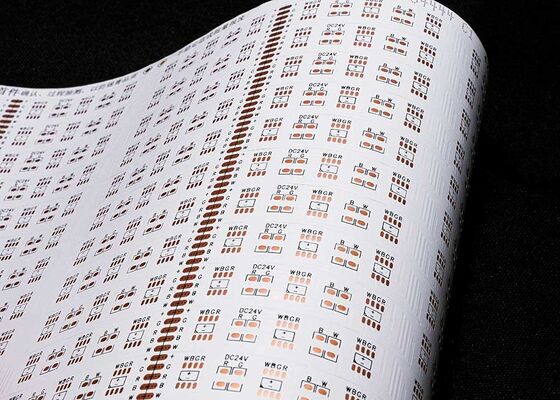 خرید 5050 30led/PCS 24V نوار LED انعطاف‌پذیر فیلم سفید دو طرفه برد مدار online manufacture