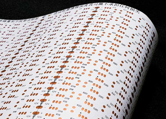 برد مدار انعطاف‌پذیر LED دو طرفه ۱۲ ولت با آنتی‌اکسیدان OSP برای کاربردهای LED