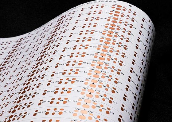 دو طرفه سفید فیلم 24V مدار انعطاف پذیر FPCB برای سفارشی سازی نوار LED