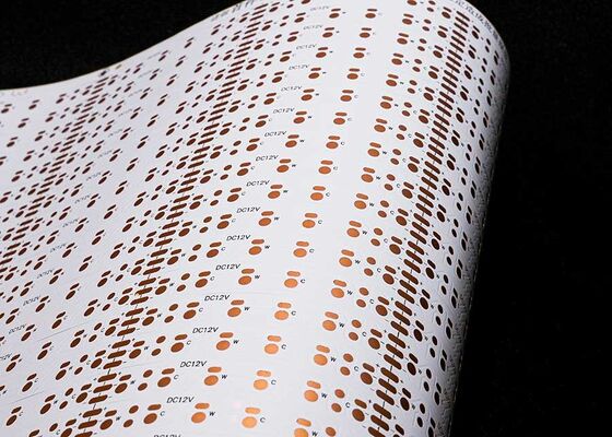 صفحه مدار لوله ای انعطاف پذیر LED با فیلم سفید دو طرفه و درمان سطح OSP / Immersion Gold