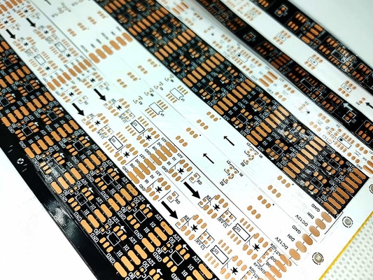 12 ولت 24 ولت رنگارنگ نوار ال ای دی صفحه PCB طراحی دو لایه صفحه با OSP آنتی اکسیدان