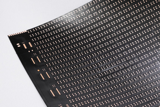 مجموعه PCB انعطاف پذیر سفارشی متن سیاه دو طرفه LED صفحه نمایش انعطاف پذیر FPC