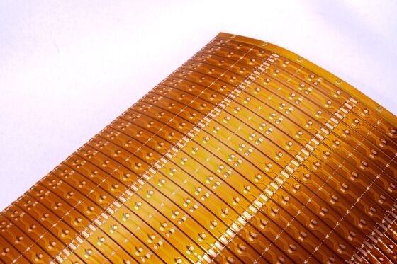 مجتمع PCB PCB PCB دو لایه ی LED با سطح حفاظت از آتش V0 و 0.25mm ضخامت PCB انعطاف پذیر برای روشنایی LED
